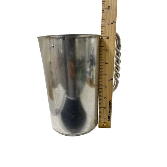 Vintage Silver-Plated Pitcher With Twisted Handle & Pour Spout - Picture 5 of 7